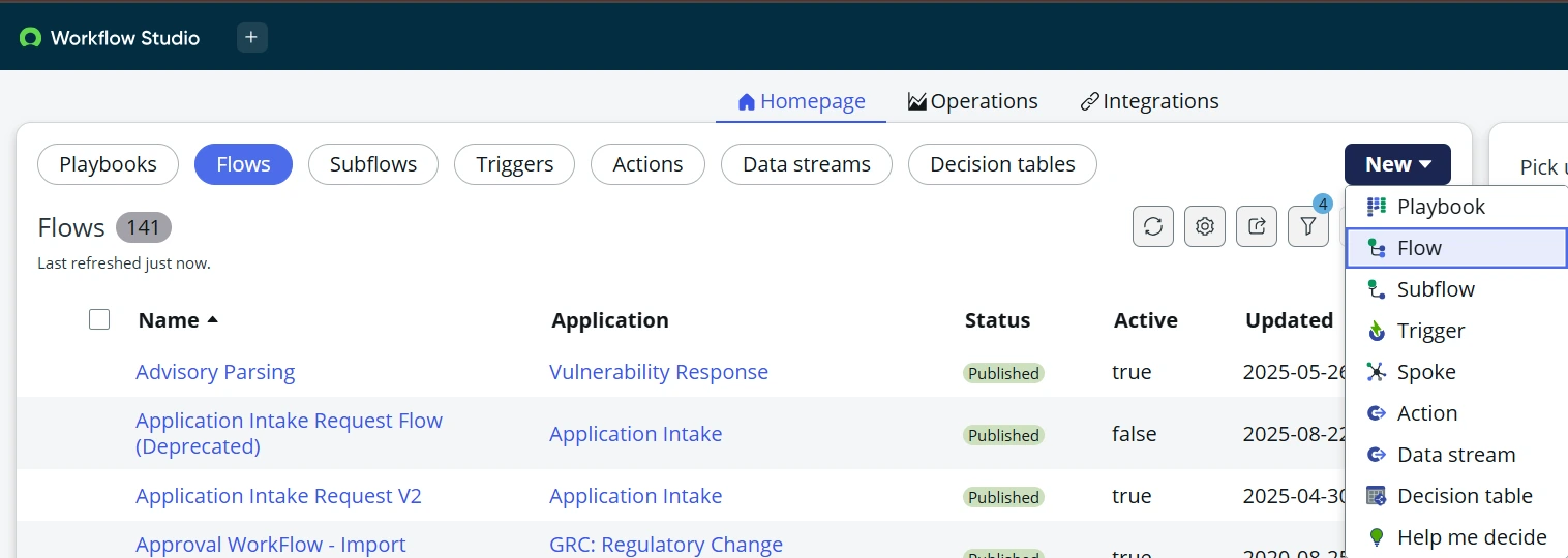 Click the new button